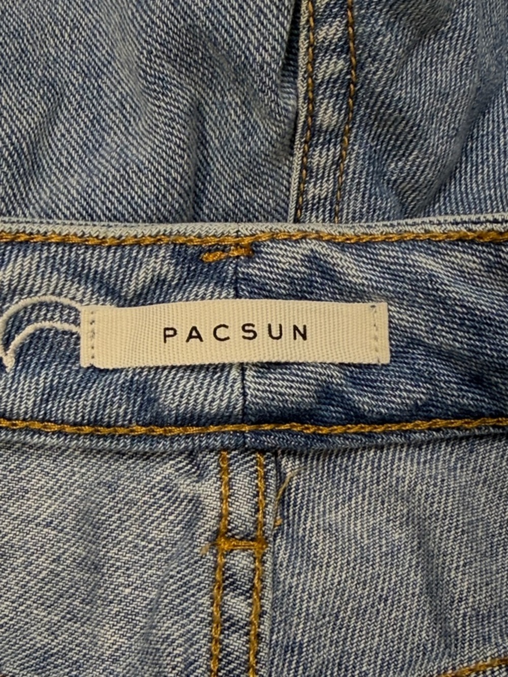 PacSun Light Blue Denim Embroidered Over The Moon High Waist Mom Jeans Size 25 - Picture 8 of 10